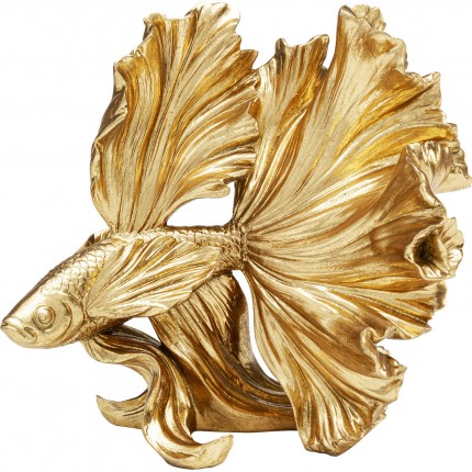 Woonaccessoires betta vissen 25cm goud Kare Design