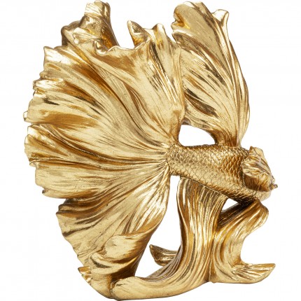 Woonaccessoires betta vissen 25cm goud Kare Design