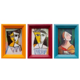 Tableau encadré Portrait Cubism 13x18cm (3/Set)
