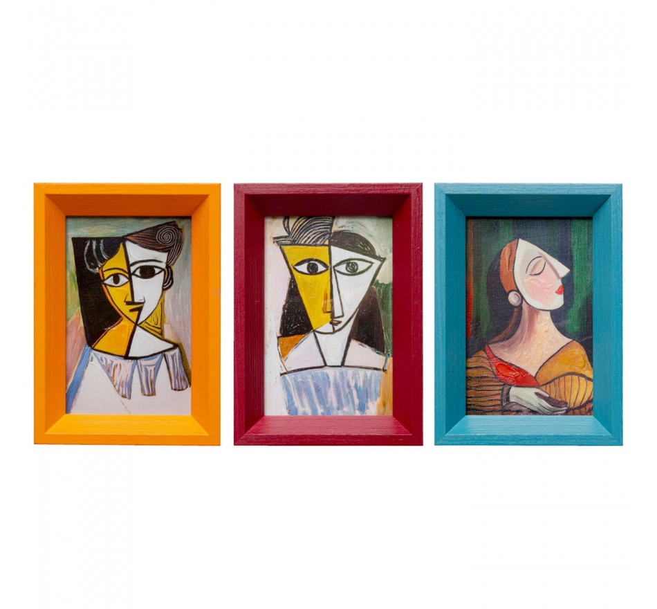 Schilderij portretten kubisme (3/Set) Kare Design