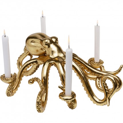 Kandelaar goud octopus 49cm Kare Design