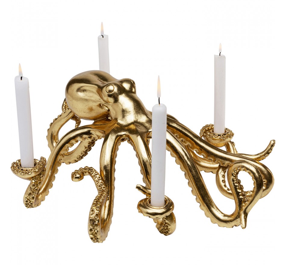 Kandelaar goud octopus 49cm Kare Design