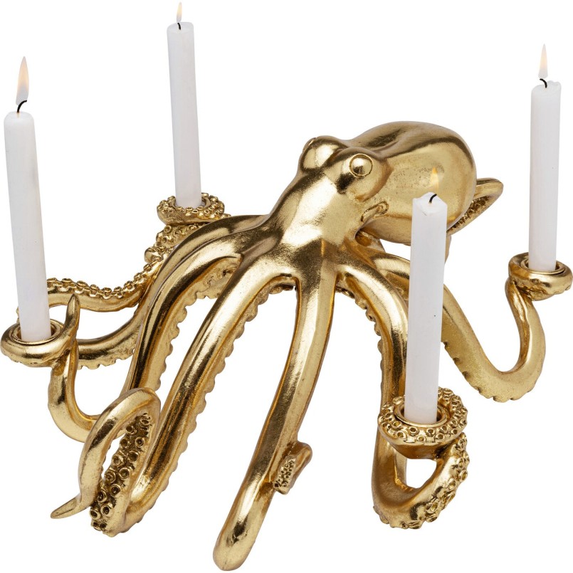 Chandelier Octopus doré 49cm