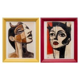 Tableau encadré Portrait Modernise 22x27cm (2/Set)