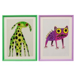 Tableau encadré Fantasy Pet 32x42cm (2/Set)