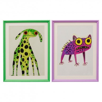 Framed Picture fantasy pet (2/Set) Kare Design