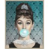 Tableau encadré bleu diva chewing-gum - Kare Design