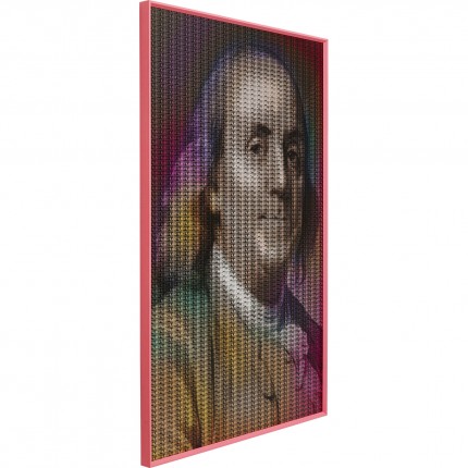 Framed Picture man banknotes 80x120cm Kare Design