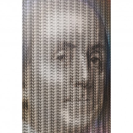 Framed Picture man banknotes 80x120cm Kare Design