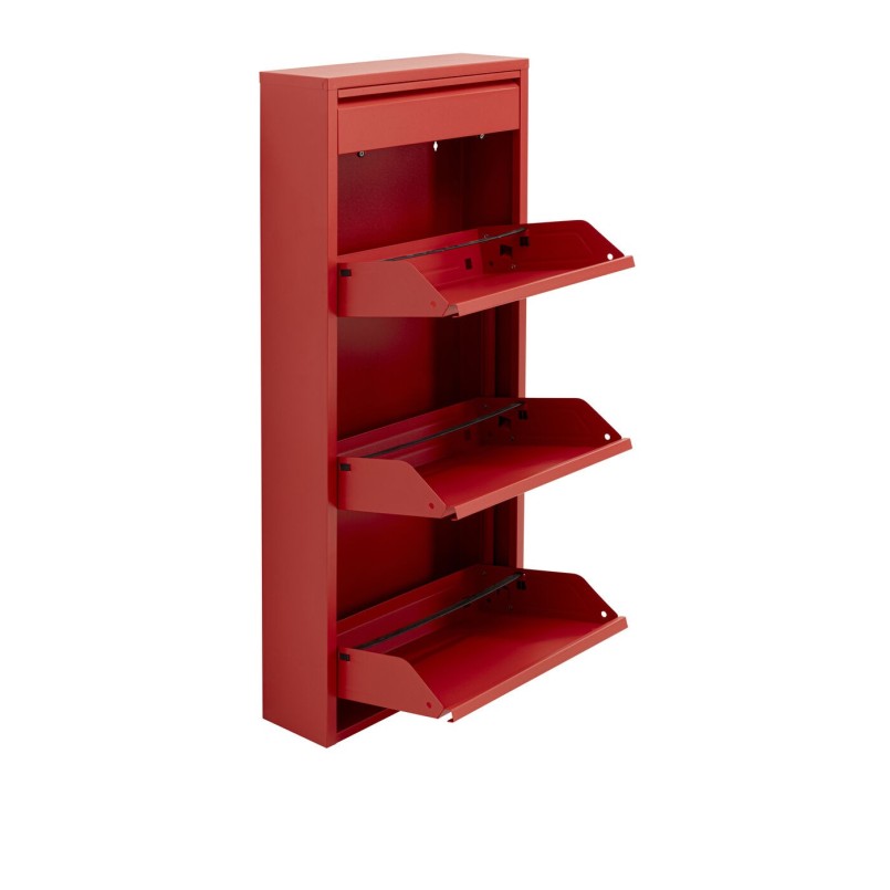 Meuble à chaussures Caruso 3 Plus 1 rouge (MO)