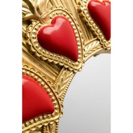 Miroir mural Flaming Heart Ø39cm