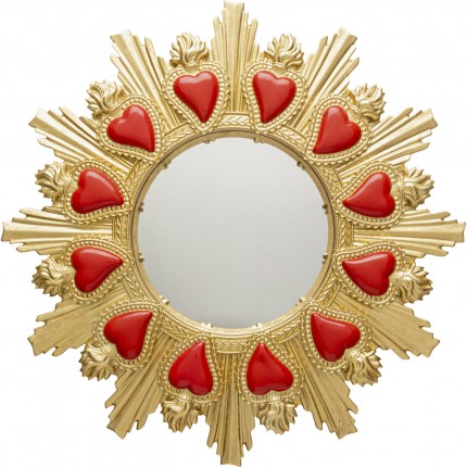 Wall Mirror flaming hearts Ø38cm Kare Design