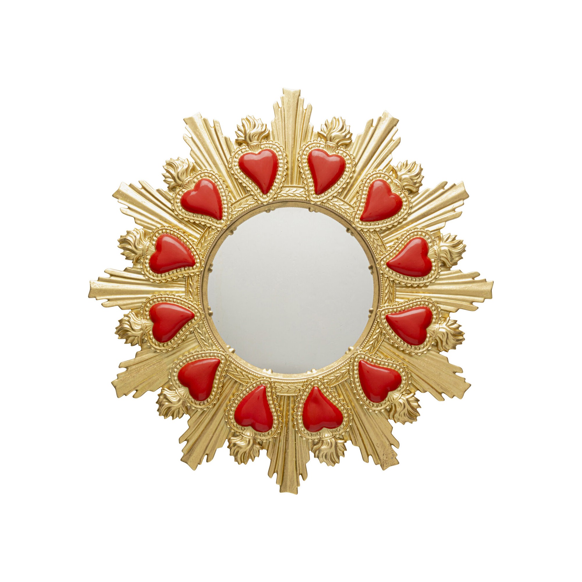 Miroir mural Flaming Heart Ø39cm
