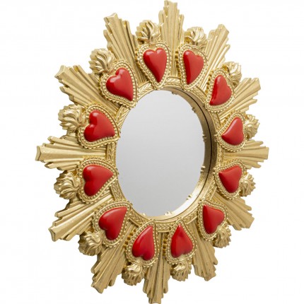 Miroir coeurs enflammés 38cm Kare Design