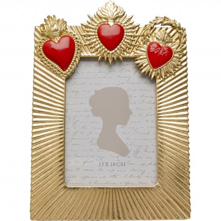 Picture Frame three flaming hearts 20x29cm Kare Design