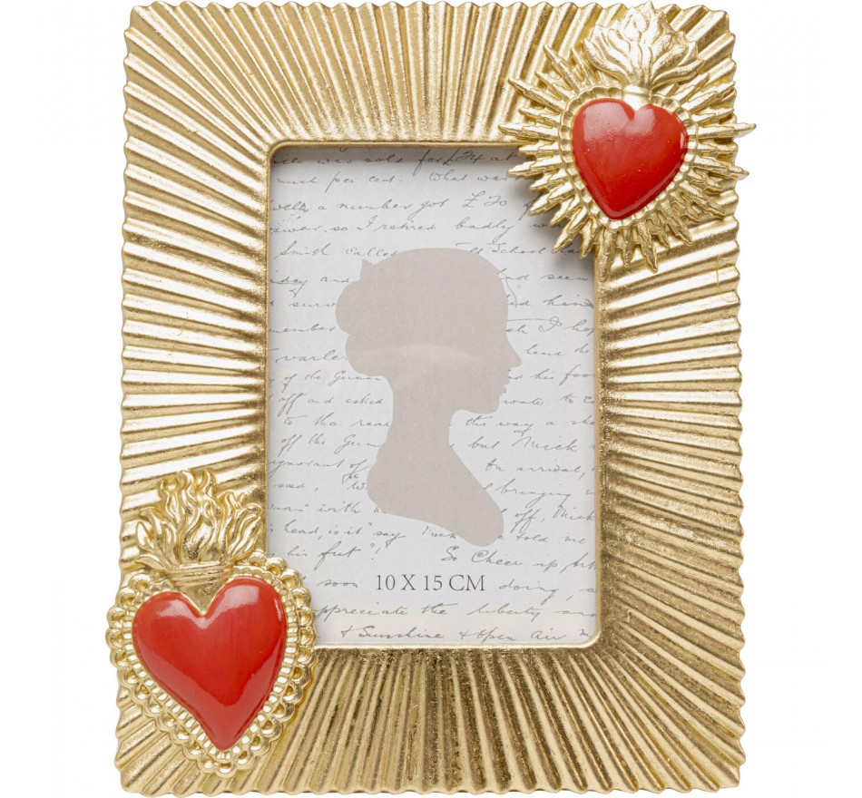 Picture Frame two flaming hearts 18x23cm Kare Design