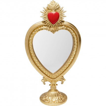 Table Mirror flaming heart 30cm Kare Design