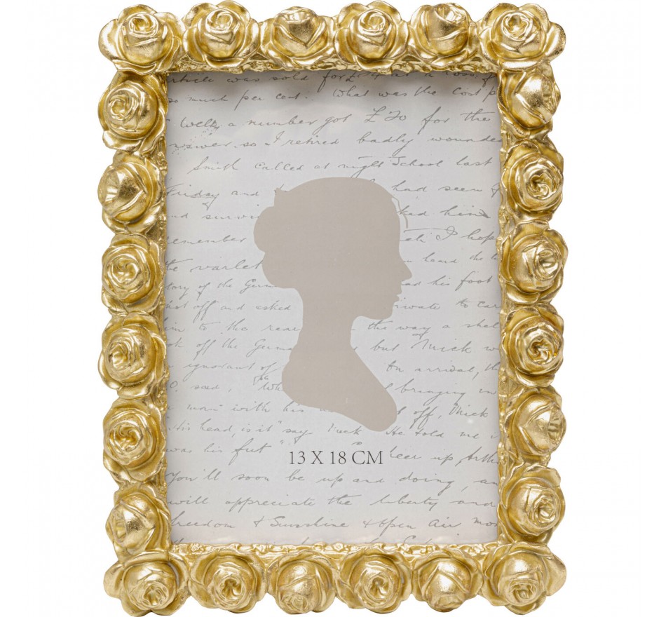 Picture Frame roses 16x22cm gold Kare Design