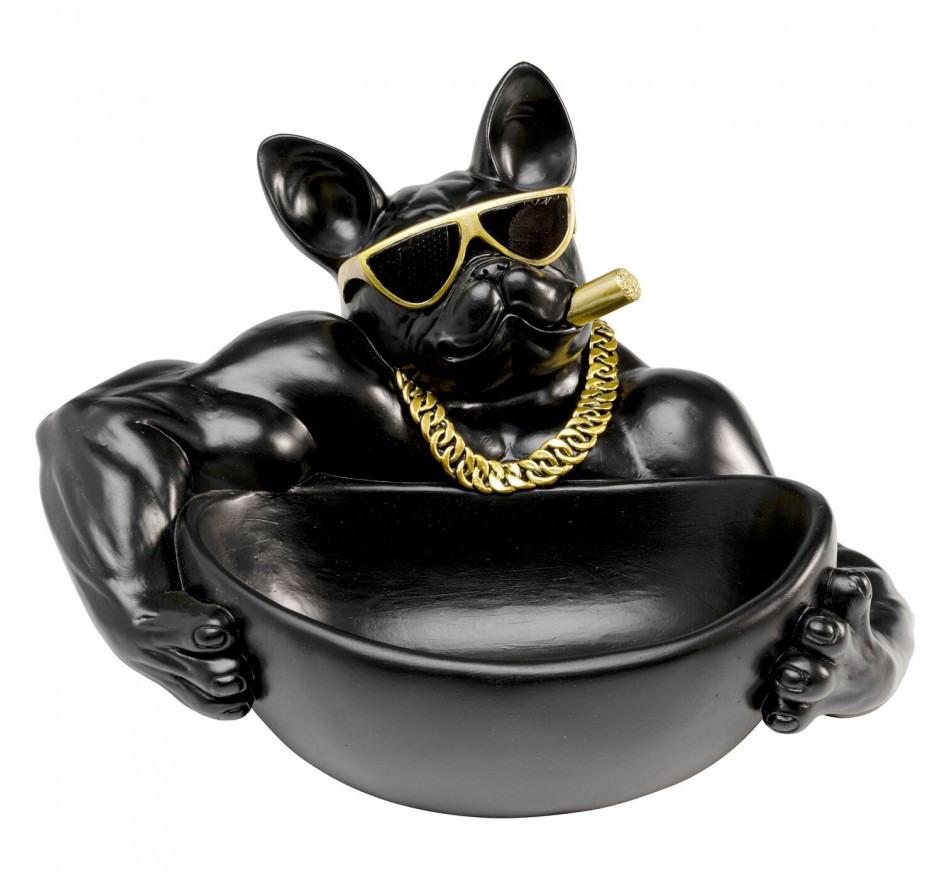 Serveerschaal gangster hond zwart Kare Design