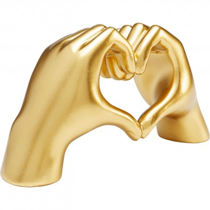 Deco hands heart gold 24cm Kare Design