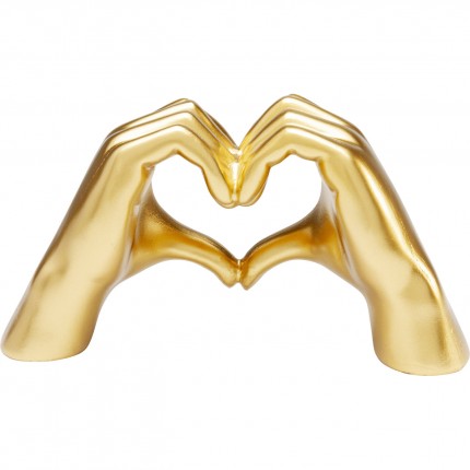 Woonaccessoires handen hart goud 24cm Kare Design