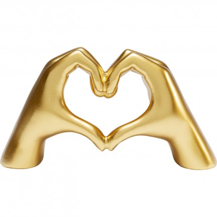 Deco hands heart gold 24cm Kare Design