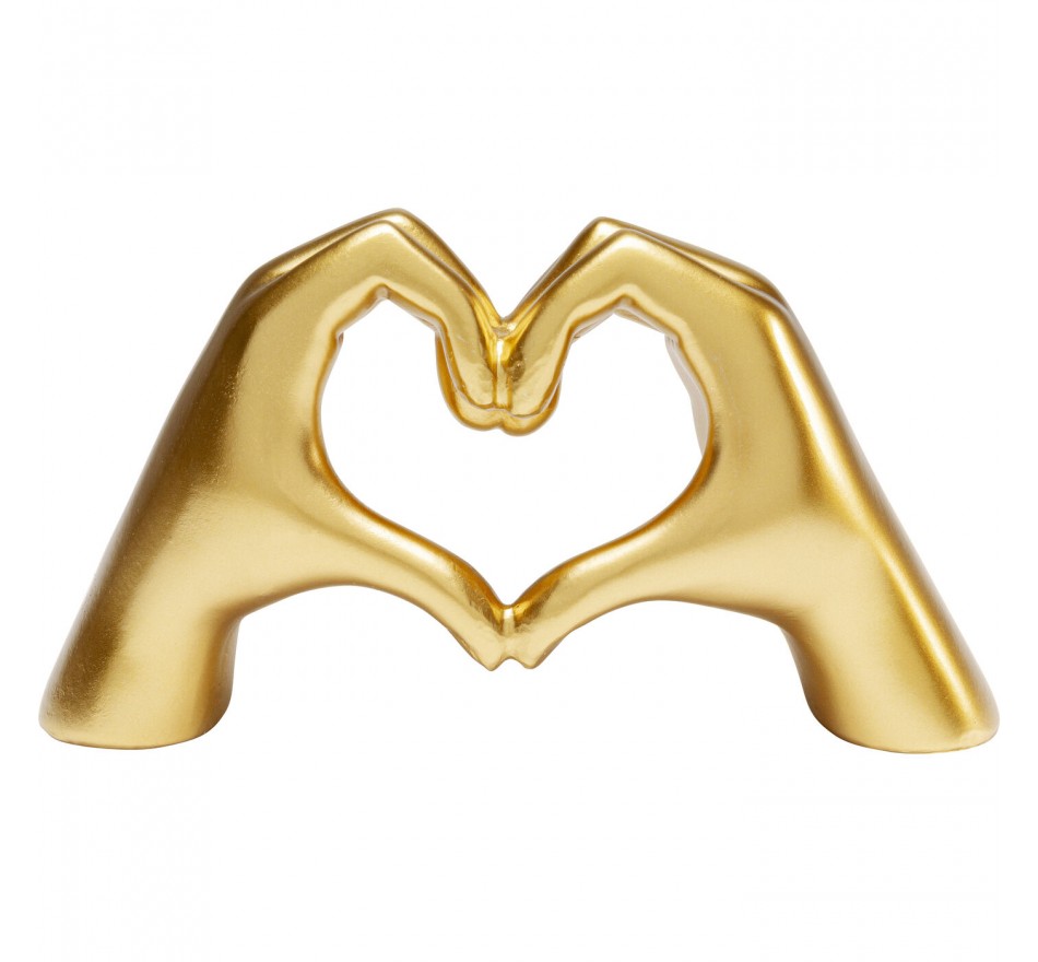 Woonaccessoires handen hart goud 24cm Kare Design