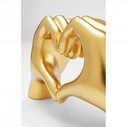 Woonaccessoires handen hart goud 24cm Kare Design