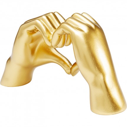 Deco hands heart gold 24cm Kare Design