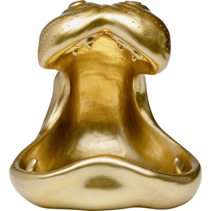 Bowl gold hippopotamus paint drips Kare Design