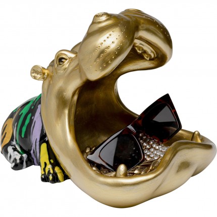 Bowl gold hippopotamus paint drips Kare Design