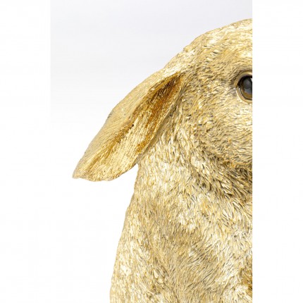 Lampe lapin assis doré Kare Design