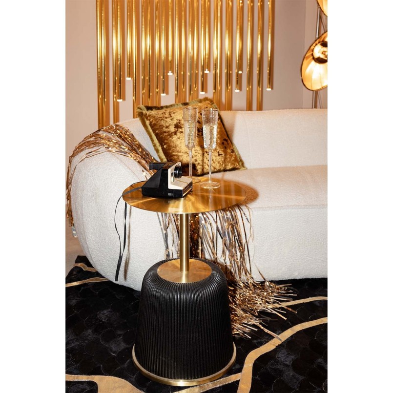 Kussen franje Cannes 55x55cm geel Kare Design