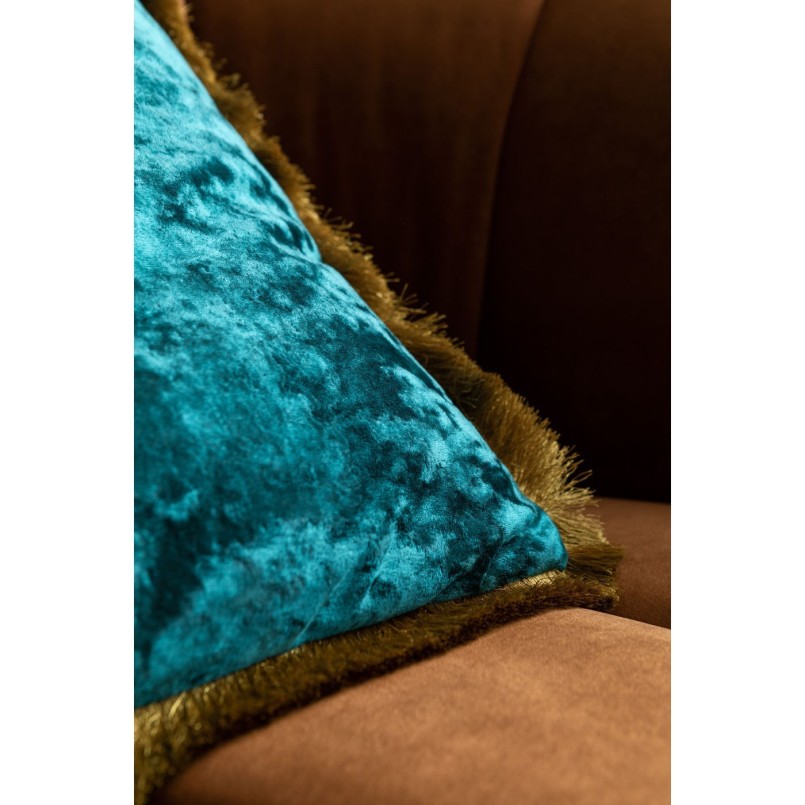 Kussen franje Cannes 55x55cm blauw Kare Design