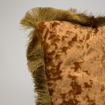 Kussen franje Cannes 55x55cm geel Kare Design