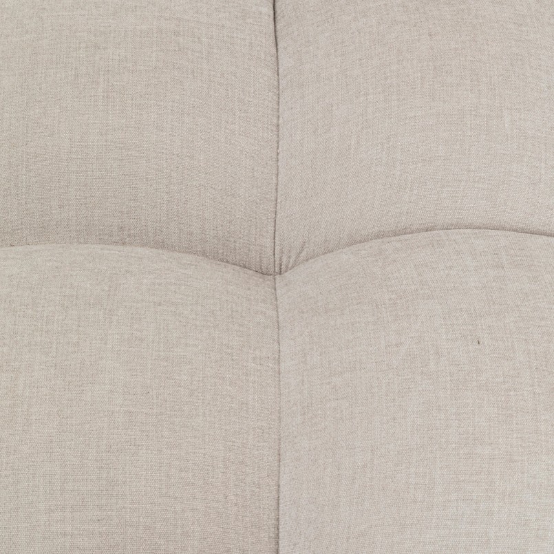 Repose-pieds carré en tissu crème - Salamanca - Kare Design