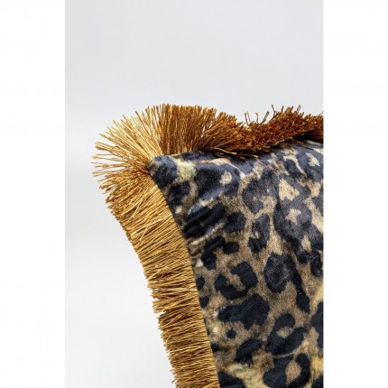 Cushion Fringe leopard 55x55cm Kare Design