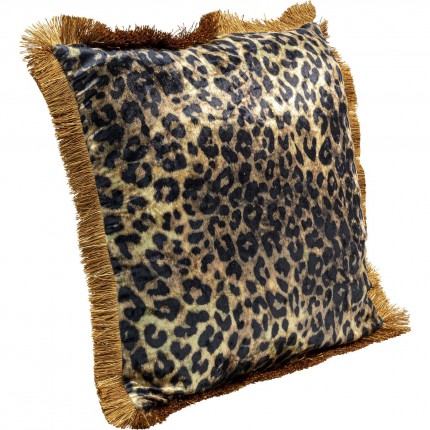 Cushion Fringe leopard 55x55cm Kare Design