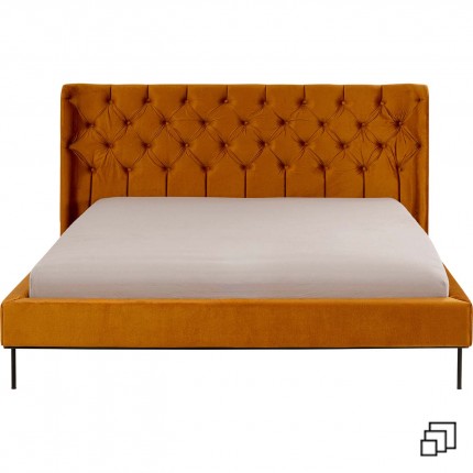 Bed Audrey fluweel oker Kare Design