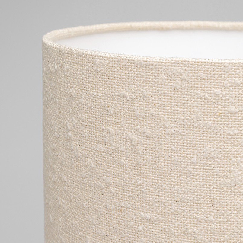 Lampe en lin beige bouclé - Marleen - Kare Design