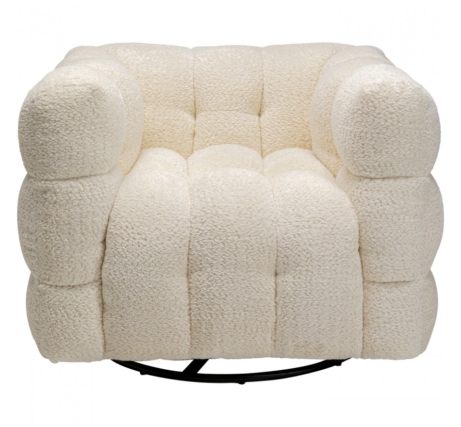 Fauteuil pivotant Armand crème Kare Design