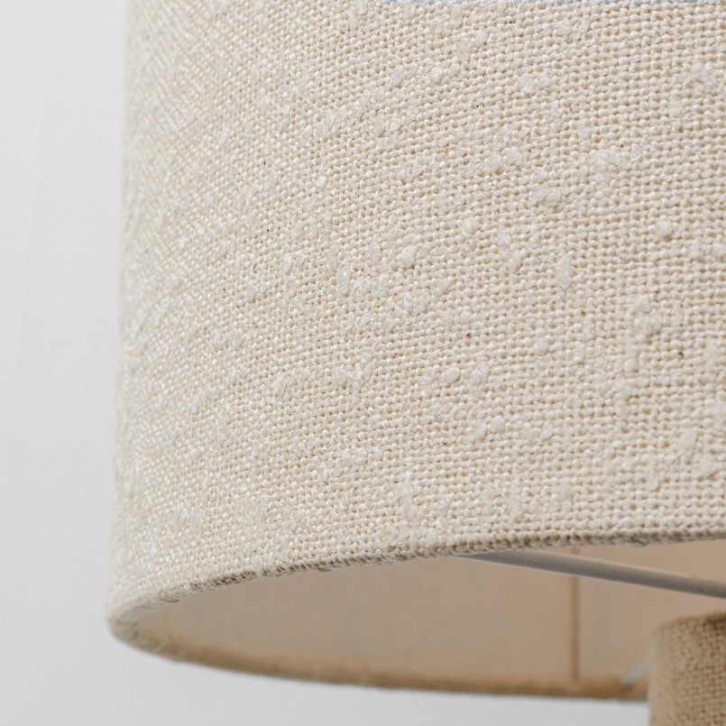 Floor lamp in curly beige linen - Marleen - Kare Design