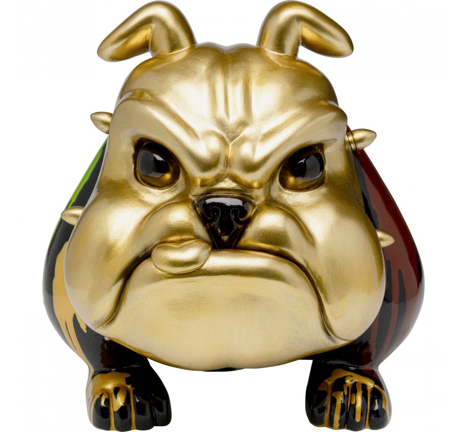 Deco gold ferocious dog paint drips XL Kare Design
