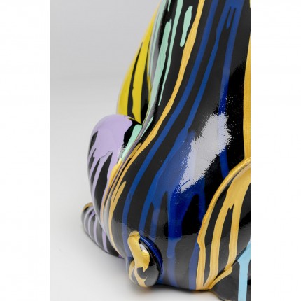 Deco gold ferocious dog paint drips XL Kare Design