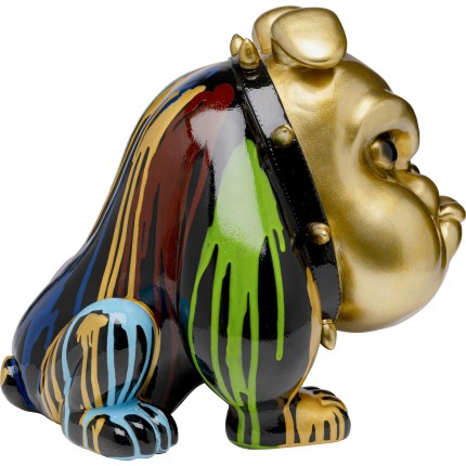 Deco gold ferocious dog paint drips XL Kare Design