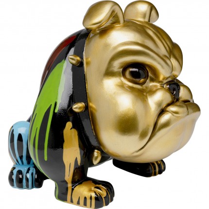 Woonaccessoires goud hond woest verfdruppels XL Kare Design