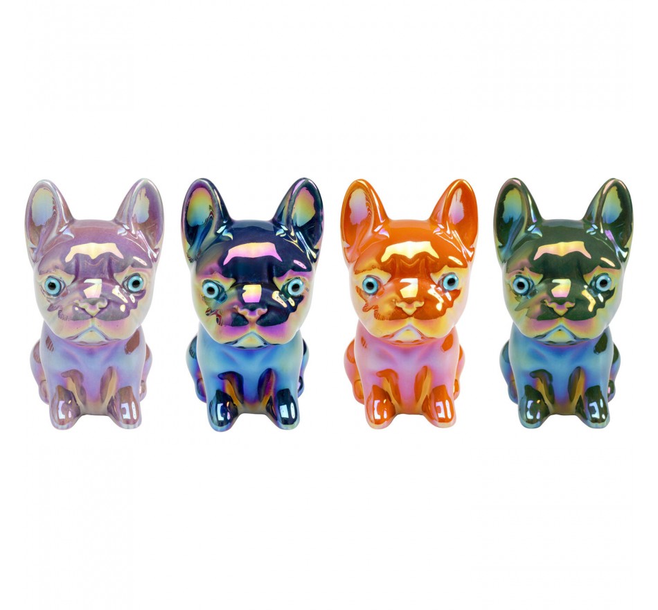 Spaarpot glanzende puppy's (4/set) Kare Design