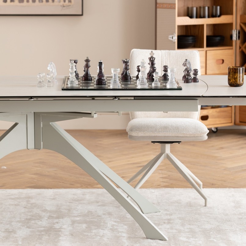 Zwart-wit transparant schaakspel - Kare Design