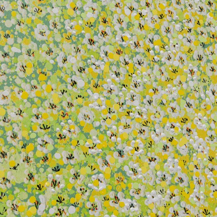 Schilderij Flower Boat 80x100cm groen en geel Kare Design