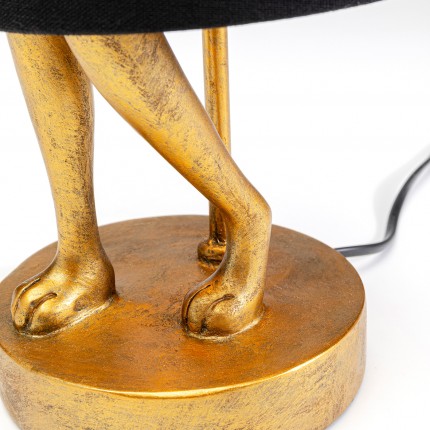 Tafellamp Animal konijn 50cm goud en zwart Kare Design